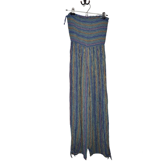 Urban Outfitters Rambaugh striped tube top wide leg jumpsuit size Medium - Picture 4 of 9
